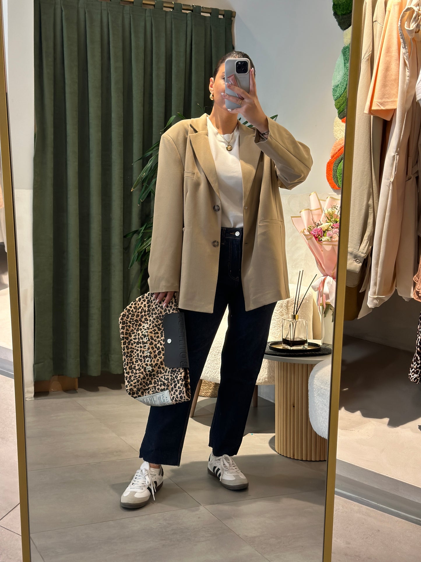 Carla Premium Blazer Ceket- Sarı Bej