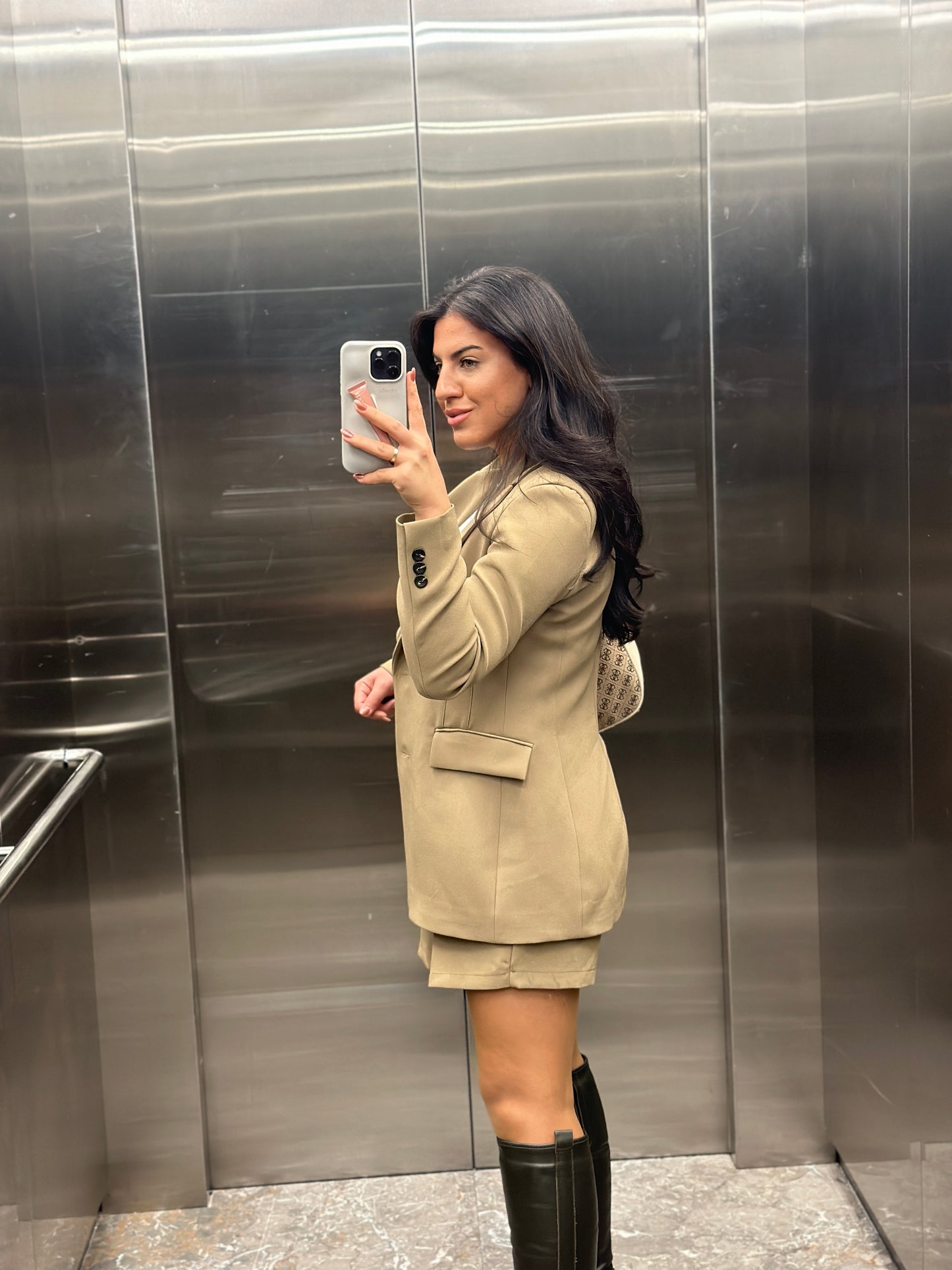 Premium Kalitede Belden Pensli Blazer Ceket