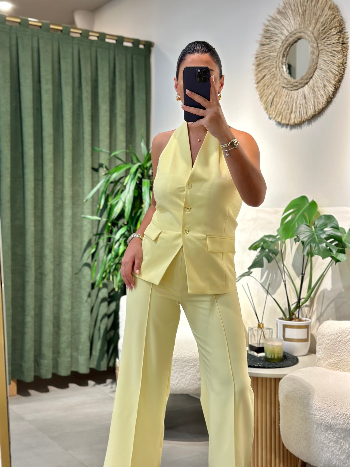 Mango Model Yelekli Takım