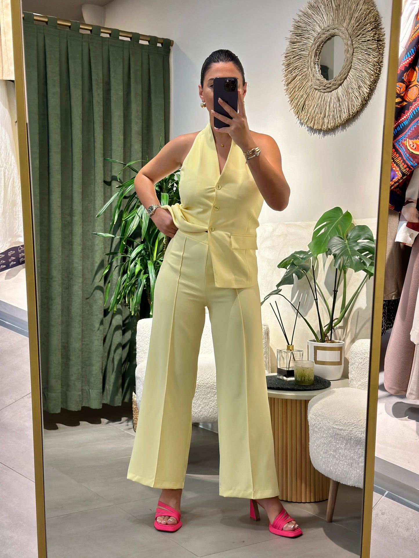 Mango Model Yelekli Takım