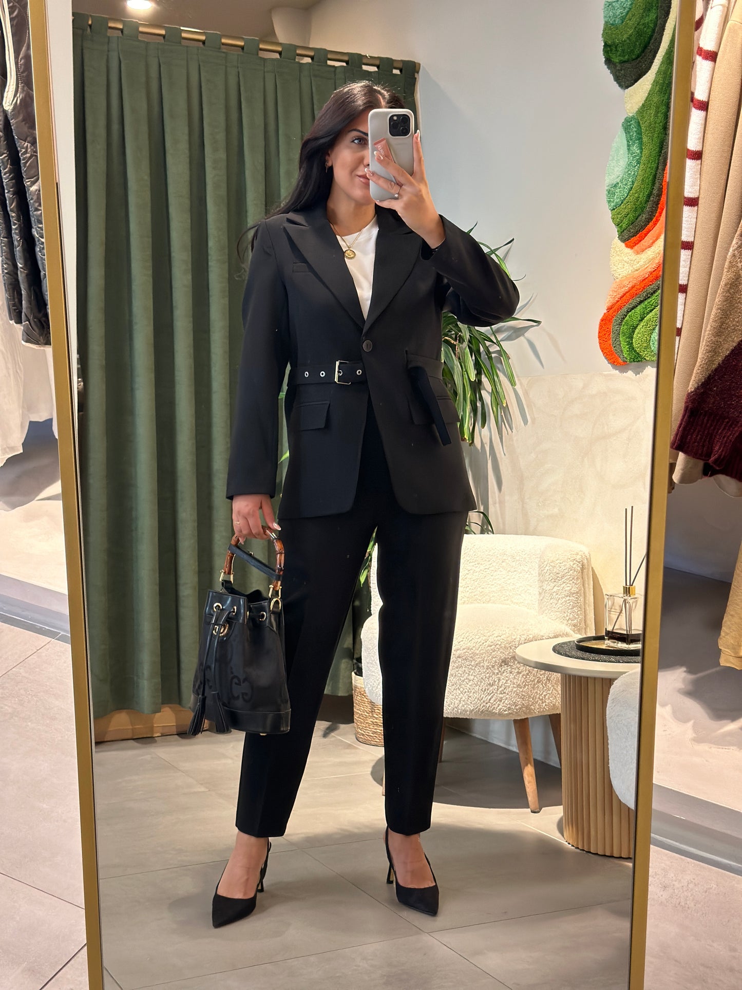 Kemerli Tasarım Blazer Ceket