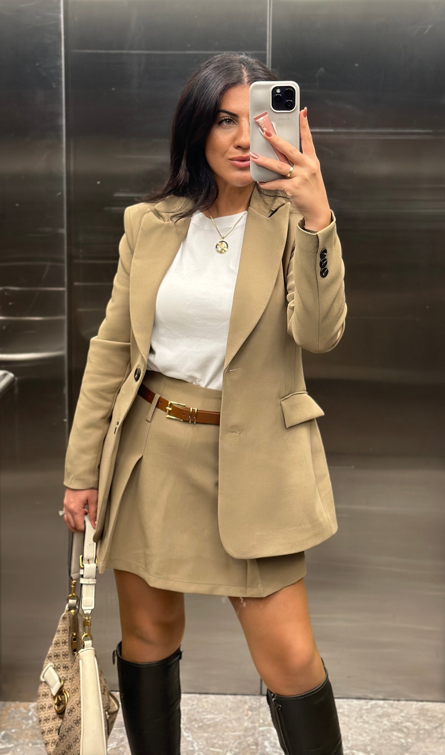 Premium Kalitede Belden Pensli Blazer Ceket