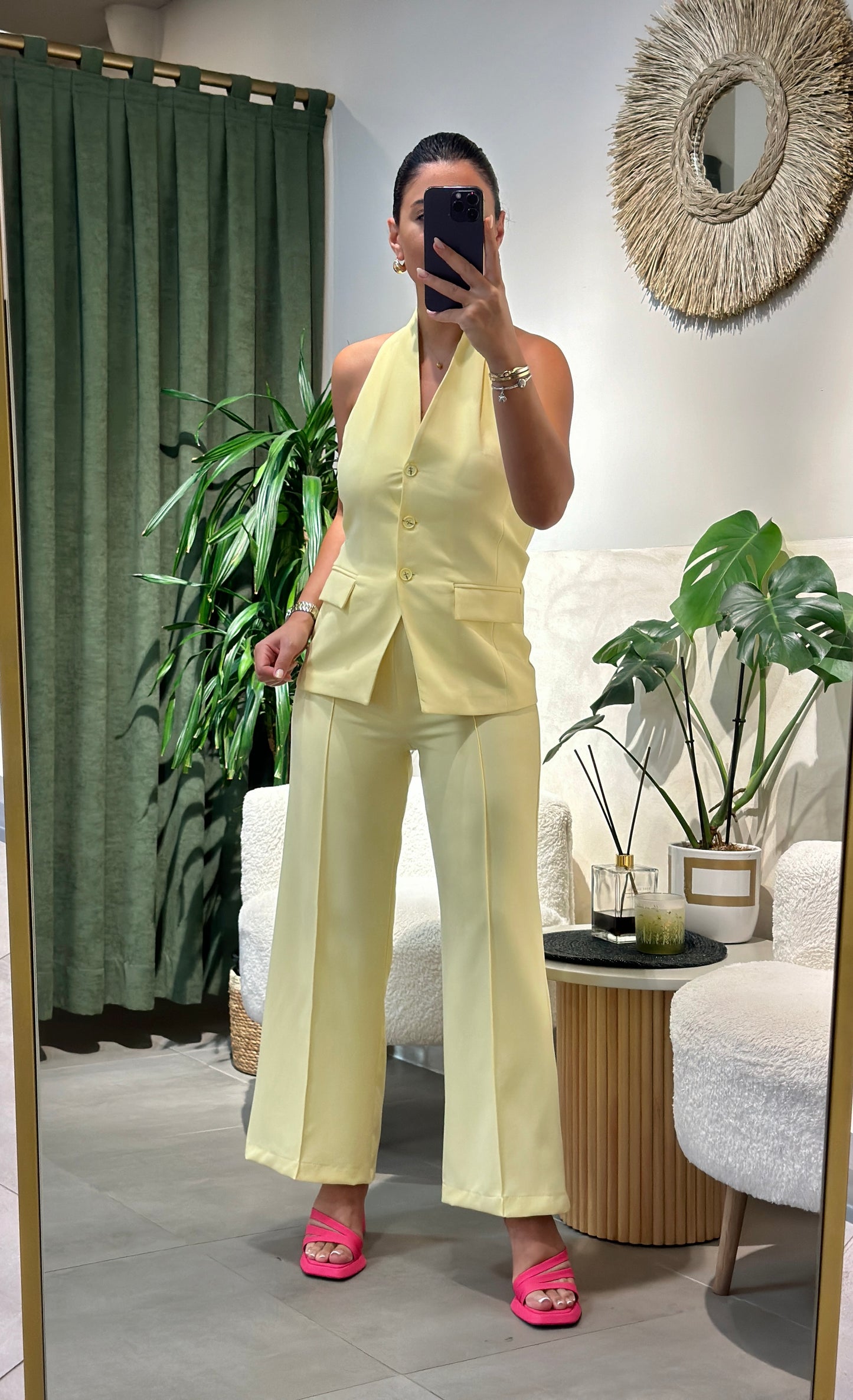 Mango Model Yelekli Takım