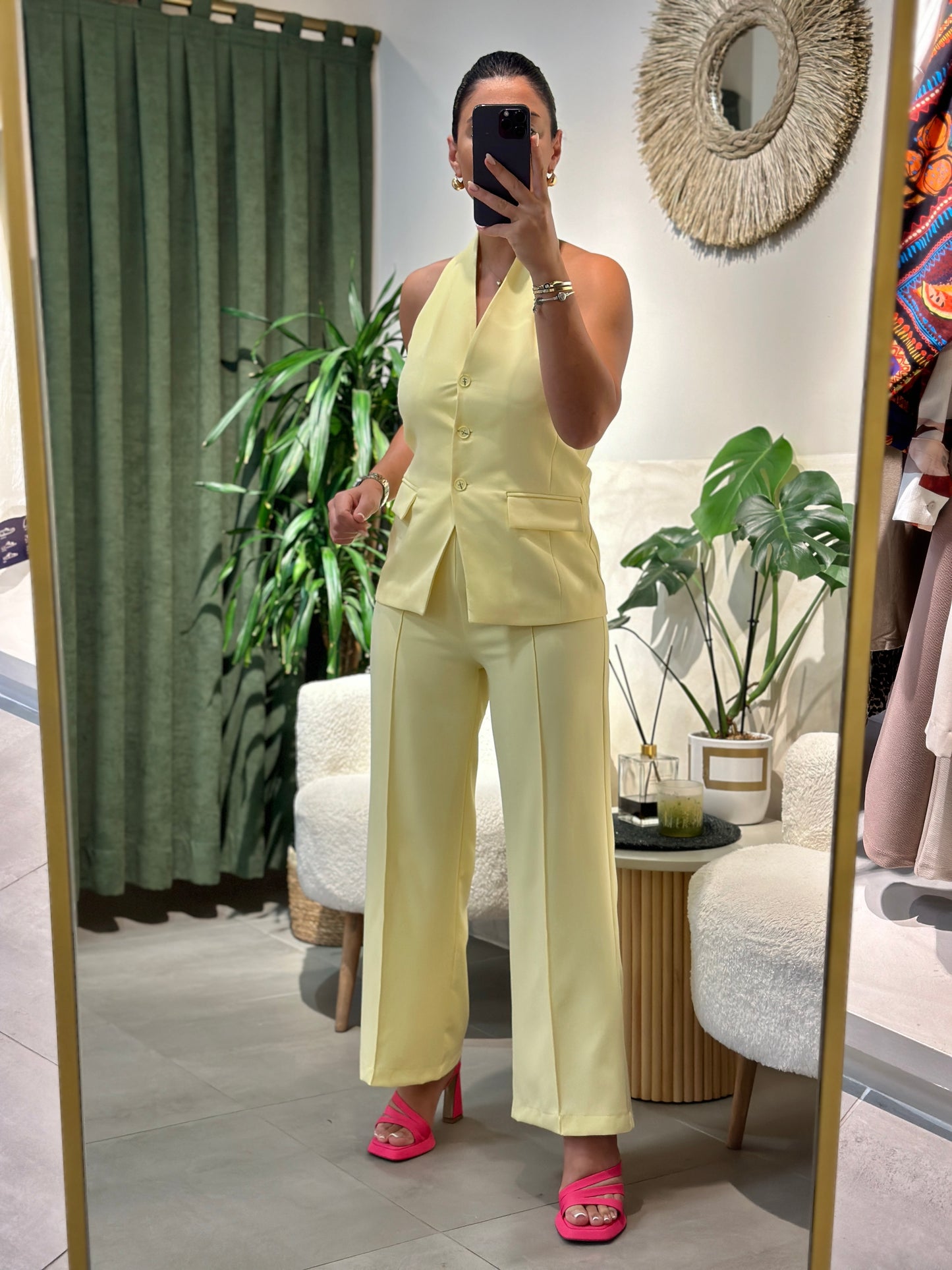Mango Model Yelekli Takım
