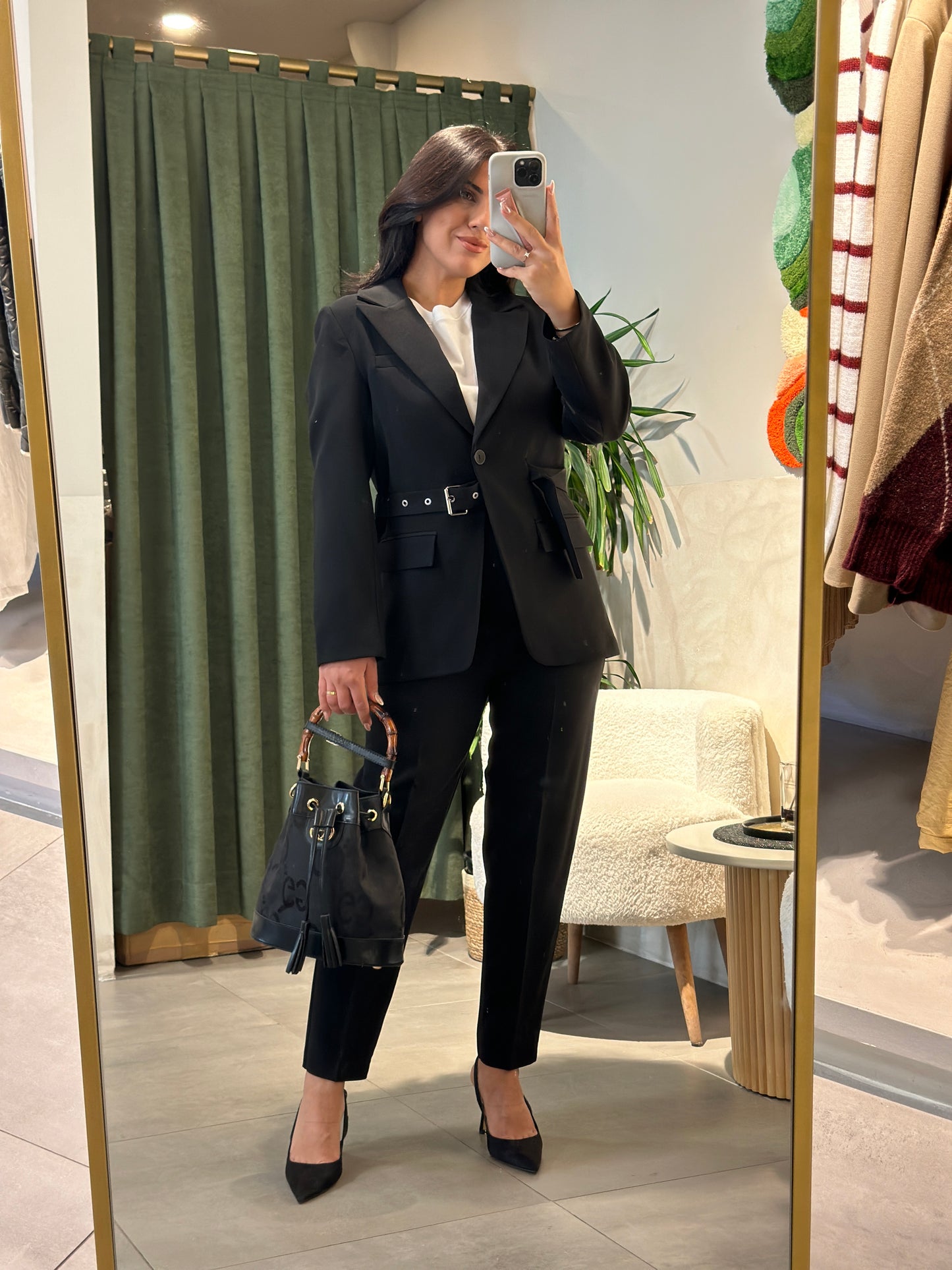 Kemerli Tasarım Blazer Ceket